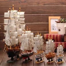 Suave vela decoração modelo presente de aniversário Retro criativo decoração para casa artesanal de madeira maciça barco