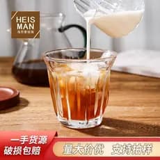 Estilo listra Vertical vidro americano Latte xícara de café engrossado copo de água bebida fria copo de suco