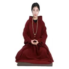 Primavera outono estilo Polar velo meados de comprimento Layman roupas meditação manto meditação manto monge roupas mong