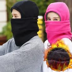 Chapéu de lã ao ar livre inverno engrossado babador feminino quente à prova de vento chapéu de esqui ciclismo chapelaria