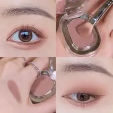 Suave rosa marrom rosa ~ Feixi fosco monocromático paleta de sombras coreano baixa saturação cinza rosa Blush maquiagem