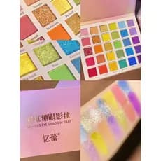 30 paleta de sombras coloridas do arco-íris dia 1 palco maquiagem desempenho sombra pérola Glitter lantejoulas maquiagem