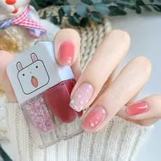 Novo estilo à base de água, sem cozimento, secagem rápida, destacável, esmalte feminino, estudante, cor Nude, clareament