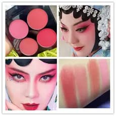 Paleta de Blush de quatro cores com lâmpada pequena, paleta de maquiagem multifuncional, pó de contorno, destaque, combi