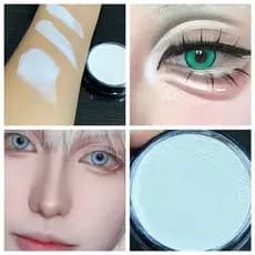 Bidimensional cos imitação de maquiagem creme de Base branco puro alto brilho deitado bicho da seda iluminando Base de r