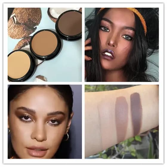 Café Marrom Escuro Corretivo Fundação Creme Preto Beleza Pele Preta Hot Girl Europeu Americano Misto de Imitação de Sang