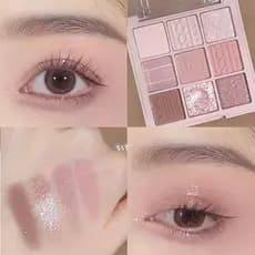 Strobe esfumaçado nove cores sombra perolado rosa multi-cor multi-função maquiagem paleta de sombra reparação paleta não