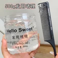 500g Gel de cabelo quebrado arrumado creme Hairspray estilo feminino Natural cabelo molhado transparente cera de cabelo