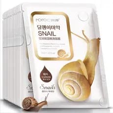 10pcs Caracol Hidratante Máscara Facial Folha Cuidados Com A Pele