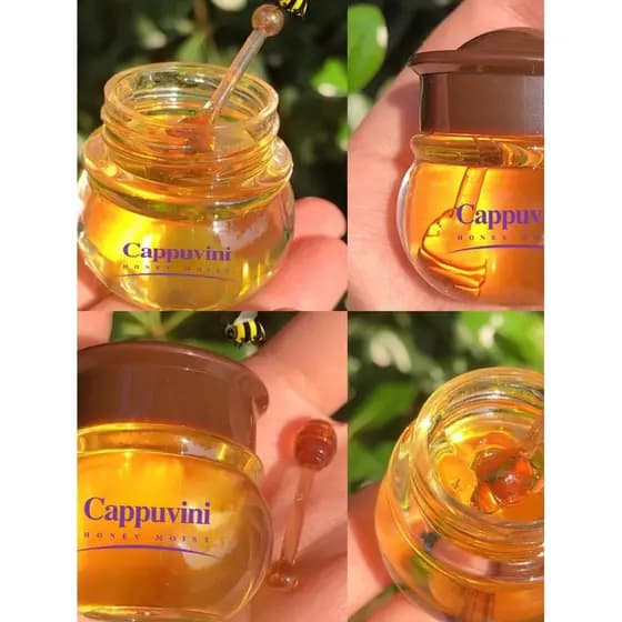 [Xiaohongshu recomendado] Honey Pot Lip Balm Mel Hidratante Hidratante Fade Lip Lines Máscara labial Esfoliante Cuidados