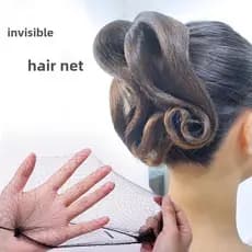 Rede de cabelo exame de dança latina feminino preto invisível aeromoça rede de cabelo bolso palco maquiagem crianças pen