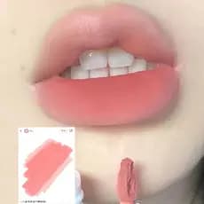 Névoa rosa suave pêssego branco ~ Jichunye esmalte labial fosco veludo à prova d'água não desbotamento estudante claream