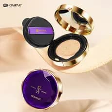 Han Belle Purple Brightening Cushion BB Cream Hidratante Hidratante Corretivo Leve de Longa Duração Iluminando o Tom da