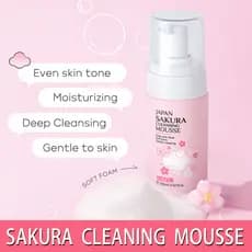 LAIKOU SAKURA Limpeza MOUSSE SAKURA LIMPEZA MOUSSE Espuma de Limpeza Limpador Facial Produtos de Cuidados com a Pele