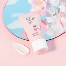 LAIKOU LAIKOU Japonês Flor de Cerejeira protetor solar Creme Sakura Palha Creme Hidratante Isolamento Ultravioleta