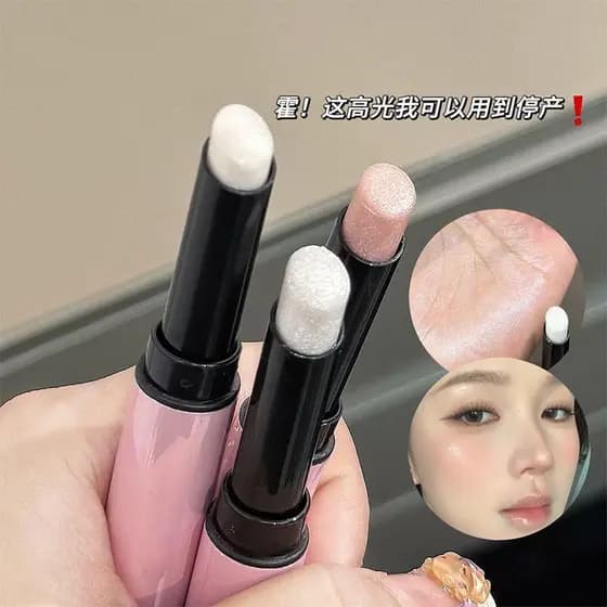 Linda série Galaxy ~ Flashing Highlighter Stick Maquiagem iluminadora Natural não tira maquiagem de longa duração Sombra