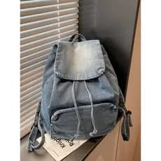 Japonês Retro Denim mochila masculina de grande capacidade Casual mochila feminina estudante universitário mochila viage
