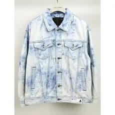 Novo estilo capaz jeans masculino feminino jaqueta jeans lavada Tie-Dye OVERSIZE japonês versão solta jaqueta na moda
