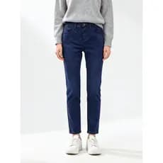 Mais fino olhar alto estiramento outono inverno calças lápis capaz jeans feminino cintura média magro jeans Base escuro
