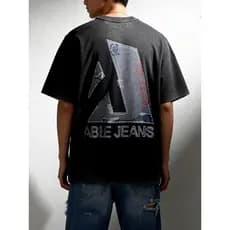 15a edição comemorativa capaz JEANS masculino feminino camiseta de manga curta camisa JEANS de malha indústria pesada es