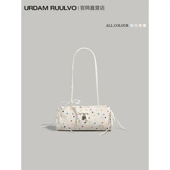UR estilo coreano bolinhas Bowknot axilas saco feminino 2026 novo estilo High-End moda trabalho Commuter portátil Baguet