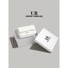 UR bolsa de corrente de diamante feminina 2025 novo estilo High-End presente de aniversário pequeno saco quadrado axilas
