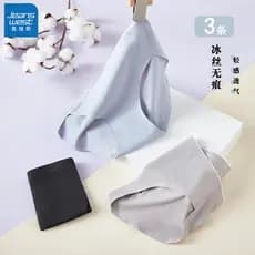 Zhenweisi [3 pacotes] roupa íntima feminina de seda gelada de algodão puro respirável sem costura roupa íntima feminina