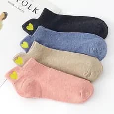 Zhenweisi 4 pares meias femininas quatro estações Wearable meias femininas meias curtas casuais meias femininas absorven