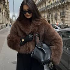 Imitação de pele de raposa jaqueta europeu americano novo estilo outono inverno feminino rua tiro moda pele do falso jaq