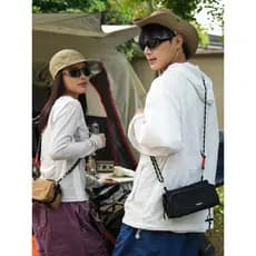 Bolsa mensageiro de lona de Nylon feminina portátil de grande capacidade portátil de um ombro Stu