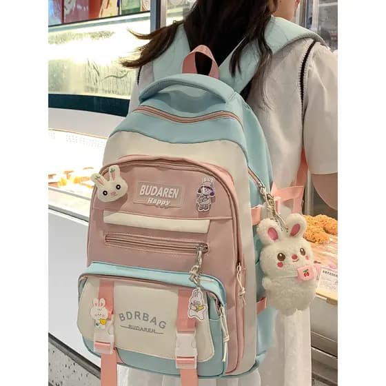 Crianças mochila meninas estudantes do ensino fundamental 2025 novo estilo estudantes do ensino médio alto valor grande