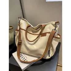 2026 bolsa de lona feminina 2025 novo estilo sacola trabalho Commuter Super bonito portátil ombro saco do mensageiro inv