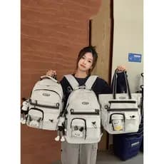Crianças mochila meninas estudantes do ensino fundamental estudantes do ensino médio conjunto de duas peças mochila de g