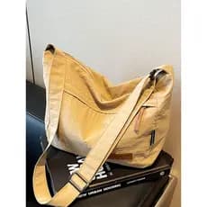 Bolsa de lona de verão feminina 2025 novo estilo Super quente estilo coreano estilo preguiçoso trabalho Commuter carta b