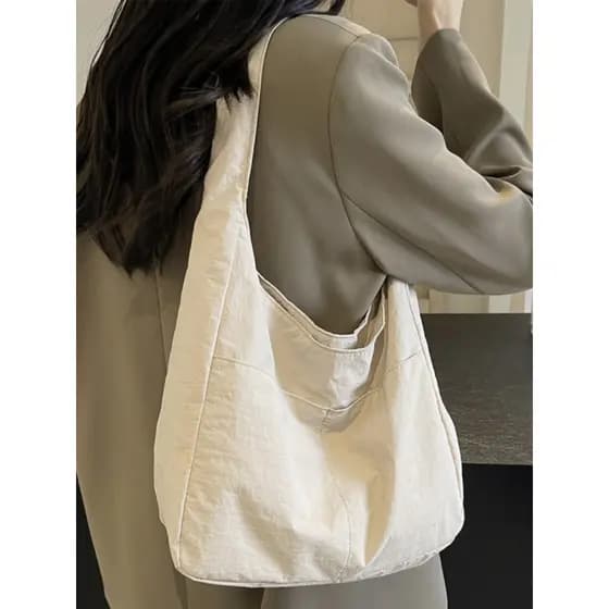 Bolsa mensageiro de lona de grande capacidade feminina 2024 novo estilo na moda estudante sacola bolinho saco de pano Co