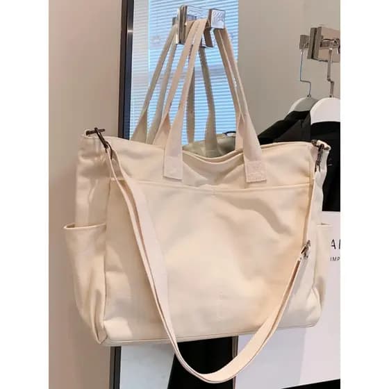 Bolsa de lona feminina novo estilo bolsa de lona bolsa de ombro de grande capacidade bolsa de classe de estudante univer