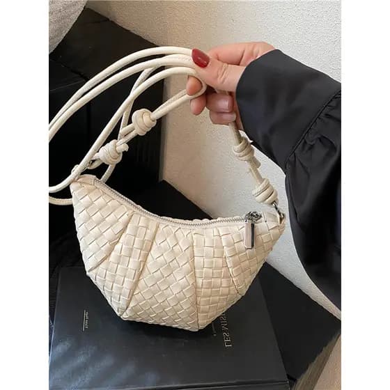 Retro Meradian saco feminino 2026 novo estilo na moda verão nicho Super quente de um ombro saco do mensageiro Croissant