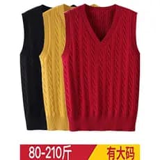 [40-100kg] Colete de malha feminino estilo mãe moda cor sólida torção outono inverno colete feminino roupa externa