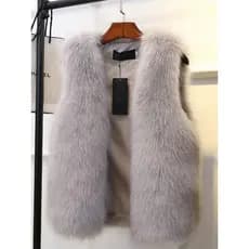 Colete de pele feminino 2024 outono inverno novo estilo colete engrossado colete de pele quente exterior usar tamanho gr