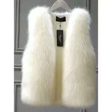 Colete de pele feminino outono inverno novo estilo imitação moda colete de pele engrossado colete de pele quente exterio