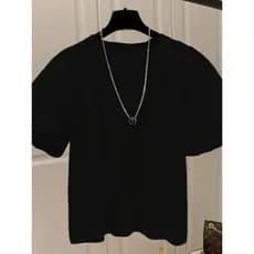 Camiseta de manga curta feminina estilo palácio gaze costura mangas bufantes camisa de fundo preta mangas lanterna mais