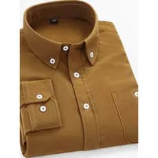 Camisa de veludo masculina de manga comprida para idosos de meia-idade Casual Top masculino de meia-idade Vertical Stri