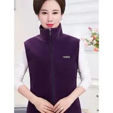 Colete superior Casual Plus Size jaqueta de meia-idade idosos 2025 novo estilo colete da mãe velo colete feminino