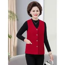Tamanho grande fino de meia-idade idosos topos novas roupas femininas mãe colete feminino primavera outono casaco colete