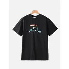 XXX série Street Wear retirada gabinete verão novo estilo Commuter All-Match puro algodão em torno do pescoço camiseta U