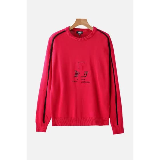 XXX série moda rua Wear outono inverno novo estilo solto pulôver camisola de malha das mulheres dos homens mesmo estilo