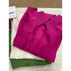 Deus Leite!!Camisa branca a luminosa da fruta do dragão!2026 Camisa de lapela com novo produto no início da primavera