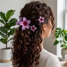 Kit 3 Unid Grampo Presilha Piranha Cabelo Flor Resistente Acessório Femininos Tendencia (1 Grande + 2 Pequenas)