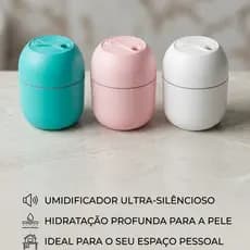 Mini Umidificador De Ar Portátil USB com Luz Colorida 220ml