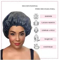 Touca de Cetim Antifrizz com Faixa Confortável Para Todos os Cabelos